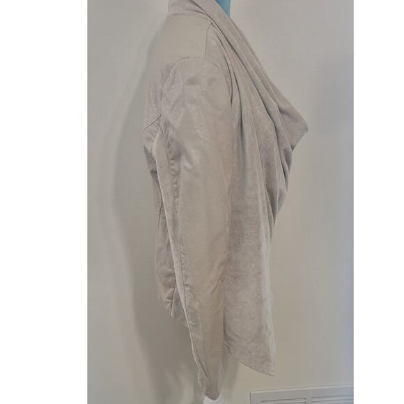 Anthropologie Blank NYC Jacket Womens Medium Drapey Moto Vegan Leather Boho - Picture 8 of 12